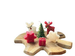Aberto Design Christmas Candle Set13 Multicolor